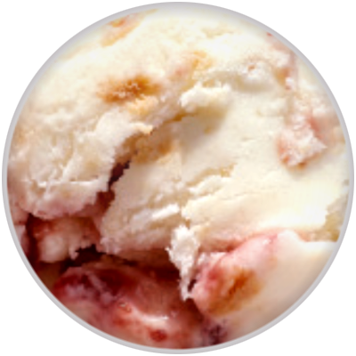Παγωτό Cheesecake με Κατίκι & Σμέουρο (Cheesecake with Katiki & Raspberry)
